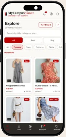 Browse your campus closet